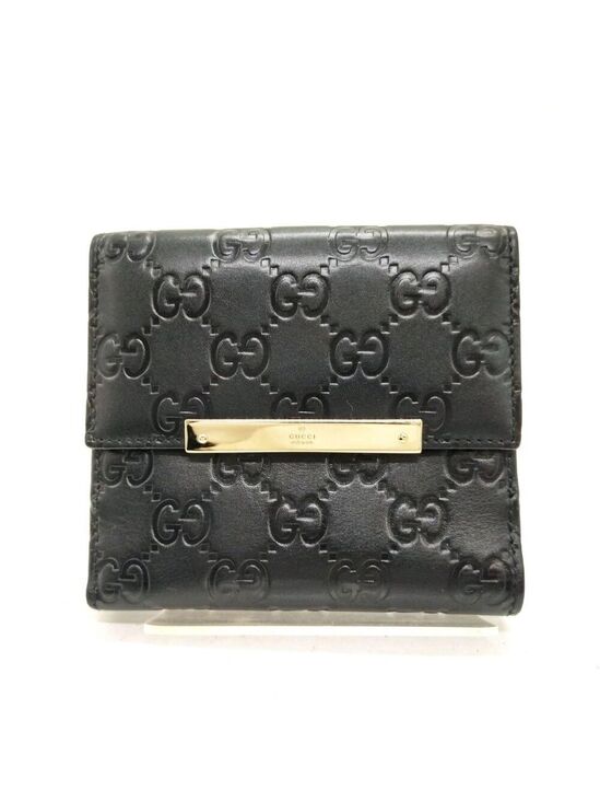 Gucci Handbags - Gucci Wallet Black Leather 200-082425